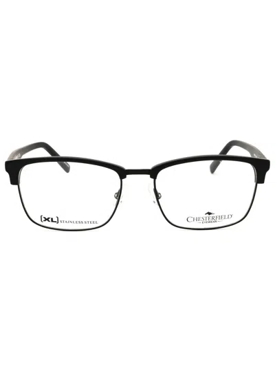 Chesterfield Ch 109xl Eyeglasses In Matte Black/clear Demo Lens