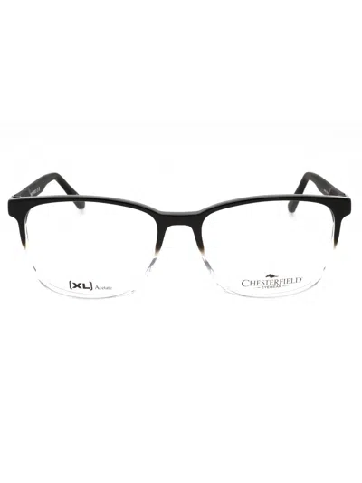 Chesterfield Ch 110xl Eyeglasses In 07c5 00 - Black Cry/clear Demo Lens