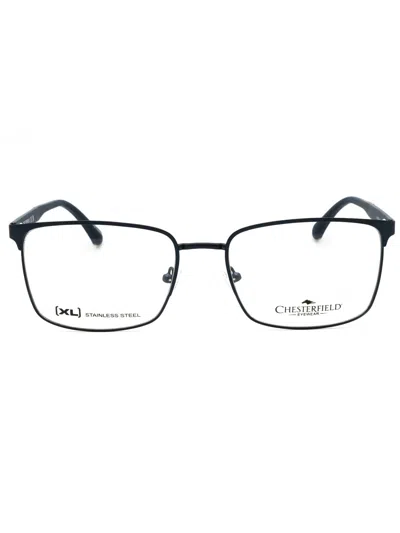 Chesterfield Ch 117xl Eyeglasses In Mtt Blue/clear Demo Lens