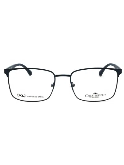 Chesterfield Ch 117xl Sunglasses In Fll - Matte Blue  / Clear Demo Lens