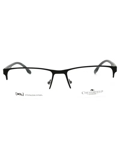 Chesterfield Ch 69xl Eyeglasses In Matte Black/clear Demo Lens