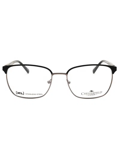 Chesterfield Ch 72xl Eyeglasses In 0003 00 - Mtt Black/clear Demo Lens