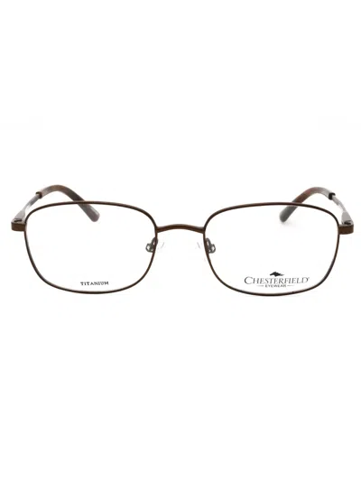 Chesterfield Ch 890/t Eyeglasses In 0jca 00 - Brushed Grey/clear Demo Lens