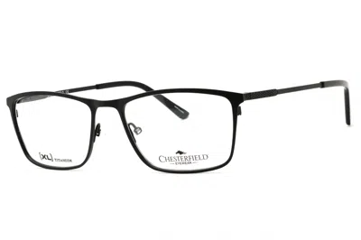 Chesterfield Ch100xlt Titanium Rectangle Eyeglasses In Black