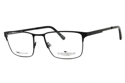 Chesterfield Ch112xl Rectangular Metal Eyeglasses In Black