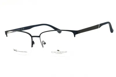 Chesterfield Ch118xl Rectangular Metal Frame Eyeglasses In Blue