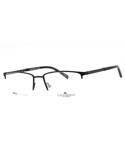 Chesterfield Chic Rectangular Eyeglasses For Men - Size 98xl In Black