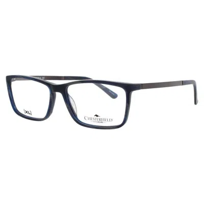 Chesterfield Men's Brown Rectangular Eyeglass Frames Ch-54xl In Transparent
