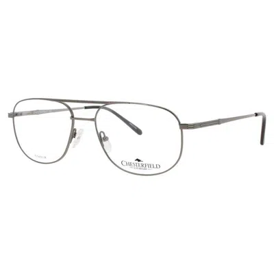 Chesterfield Men's Brown Rectangular Eyeglass Frames Ch-894/t In Transparent