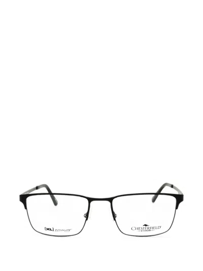 Chesterfield Rectangle-frame Glasses In Black