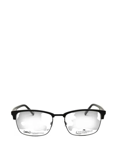 Chesterfield Rectangle-frame Glasses In Black