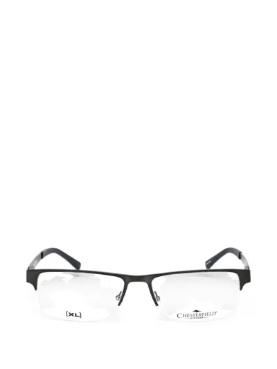 Chesterfield Rectangle-frame Glasses In Grey