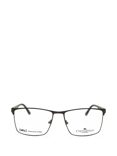 Chesterfield Rectangle-frame Glasses In Grey