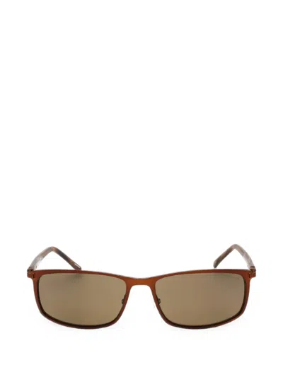 Chesterfield Rectangle-frame Sunglasses In Brown