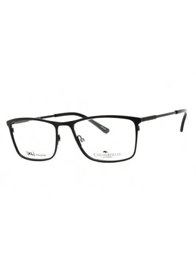 Chesterfield Rectangular Men's Eyeglasses - Ch 100xl/t Size In Black