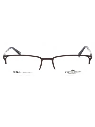 Chesterfield Rectangular Metal Men's Eyeglasses - Ch 84xl Size In Purple