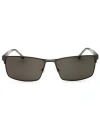 Chesterfield Rectangular Metal Men's Sunglasses In Black