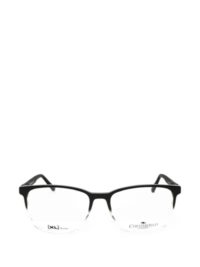 Chesterfield Square-frame Glasses In Black