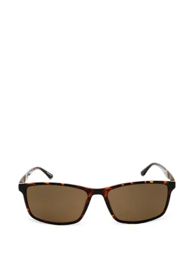 Chesterfield Tortoiseshell-effect Rectangle-frame Sunglasses In Braun