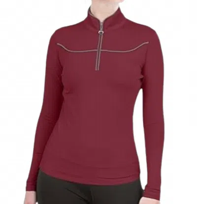 Chestnut Bay Caliente Western Sun Shirt In Barn Red