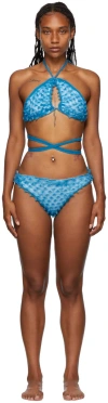 Chet Lo Blue Whale-tail Bikini Bottom In Blue