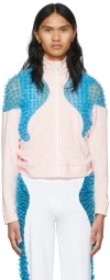 Chet Lo Pink & Blue The Ray Jacket In Blue/lgtpin