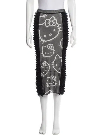 Pre-owned Chet Lo Printed Knee-length Skirt In Black