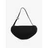 Chet Lo X C4c X Pull And Bear X C4c X Pull And Bear Womens Black Chet Lo X C4c X Pull&bear Ribbed Leather Shoulder Bag In Black