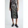Chet Lo X Sanrio Hello Kitty® Spike Knit Midi Sweater Skirt In Black/white