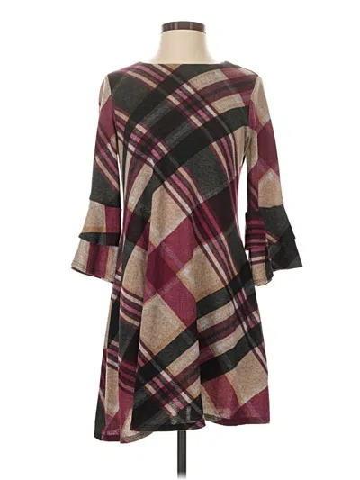 Pre-owned Chetta B Casual Dress In Burgundy