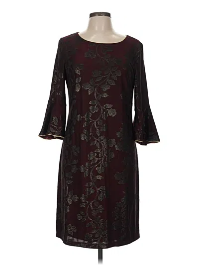 Pre-owned Chetta B Cocktail Dress In Burgundy