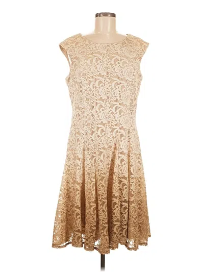 Pre-owned Chetta B Cocktail Dress In Tan