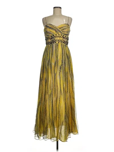 Pre-owned Chetta B Cocktail Dress In Yellow