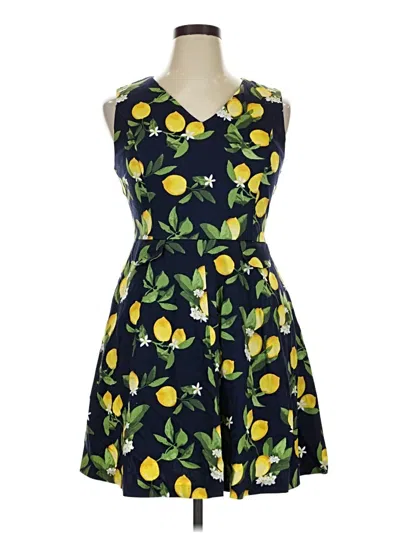 Pre-owned Chetta B Cocktail Dress In Yellow