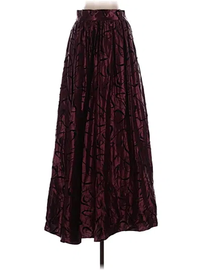 Pre-owned Chetta B Formal Skirt In Burgundy