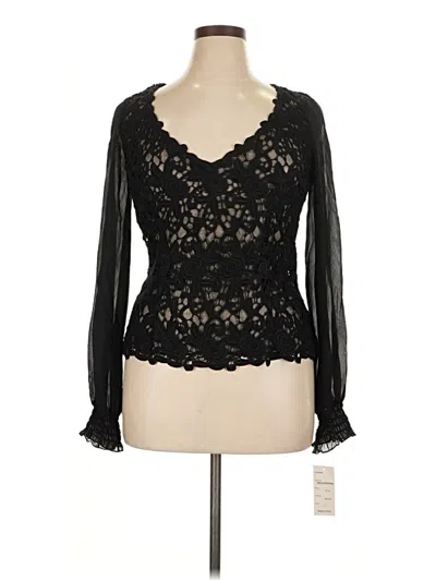Pre-owned Chetta B Long Sleeve Blouse In Black