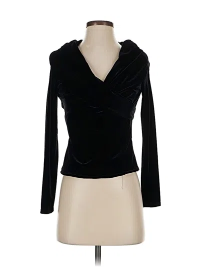 Pre-owned Chetta B Long Sleeve Top Black Cowl Neck Tops