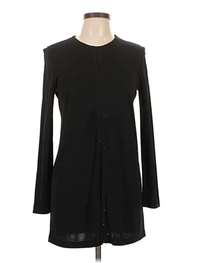 Pre-owned Chetta B Long Sleeve Top Black Keyhole Neckline Tops