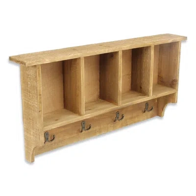 Cheungs 14.5" X 29.5" X 4.25" Natural Wood Wall Hanging Storage In Brown