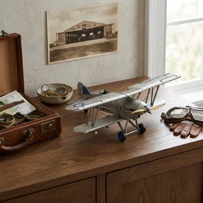 Cheungs 1930's British Hawker Hind Biplane In Silver