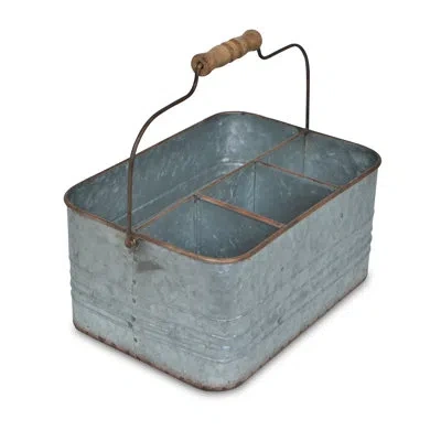 Cheungs 4 Compartment Metal  Boxes, Bins, Baskets, & Buckets In Gray