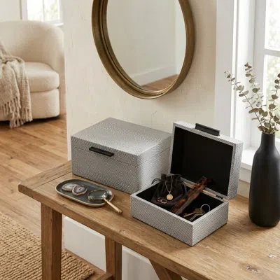 Cheungs Anouk Snakeskin Themed Vinyl Box Set With Black Handles - Gray