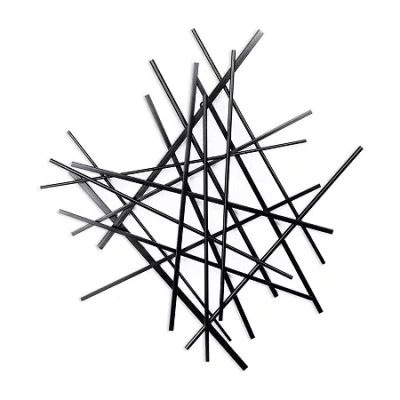 Cheungs Avalon Black Abstract Metal Wall Art