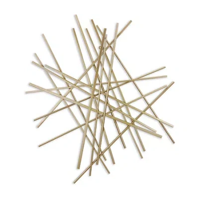 Cheungs Avalon Gold Abstract Dã©cor Metal Wall Art In Yellow