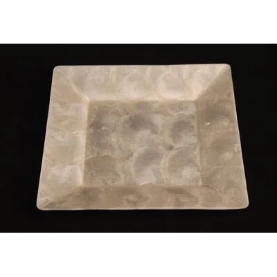 Cheungs Capiz Square Tray In Pearl