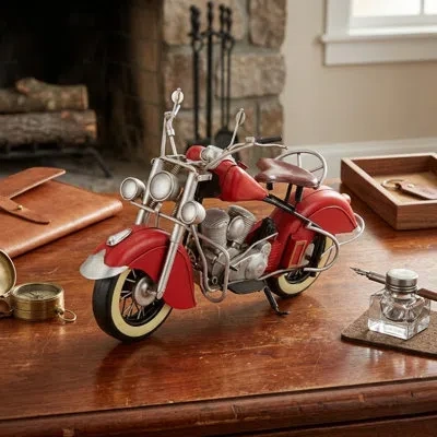 Cheungs Decorative Motorcycle In Red,silver