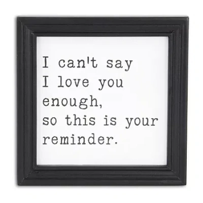 Cheungs Fairgrove Square Wood "love" Wall Sign In Black