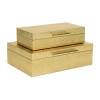 Cheungs Gold Faux Snakeskin Rectangular 2-pc. Decorative Box In Multi