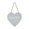Cheungs Heart Shaped Hanging "home" Vintage Metal Wall Art In Gray