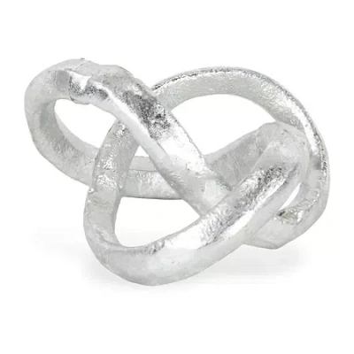 Cheungs Kompo Modern Abstract Knot Handmade Tabletop Decor In Silver